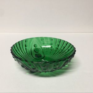 ❌SOLD❌Vintage Mid century Green Hobnail Glass Bowl